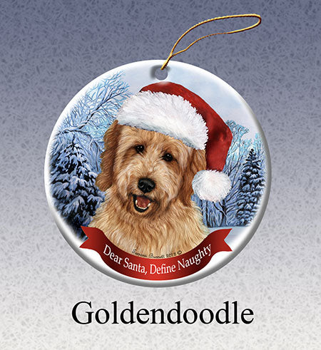 Goldendoodle - Dear Santa, Define Naughty Christmas Ornament