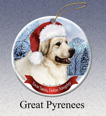 Great Pyrenees - Dear Santa, Define Naughty Christmas Ornament