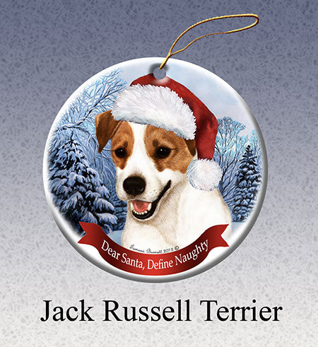 Jack Russell - Dear Santa, Define Naughty Christmas Ornament