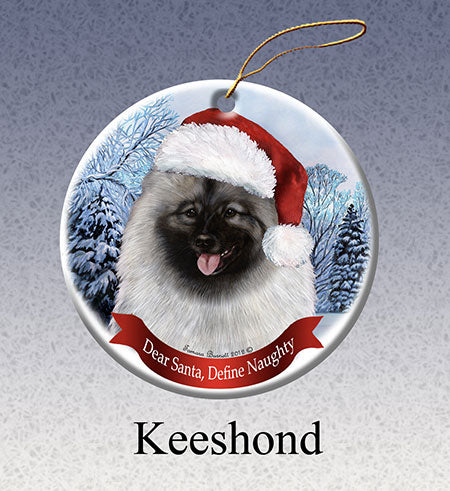 Keeshond - Dear Santa, Define Naughty Christmas Ornament