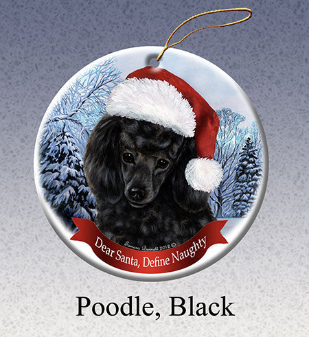 Poodle - Dear Santa, Define Naughty Christmas Ornament
