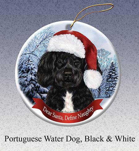 Portuguese Water Dog - Dear Santa, Define Naughty Christmas Ornament