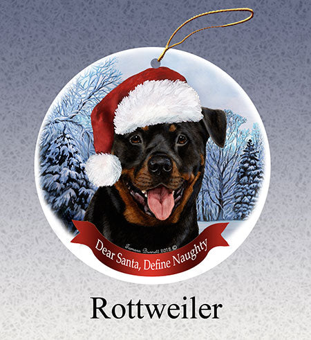 Rottweiler - Dear Santa, Define Naughty Christmas Ornament