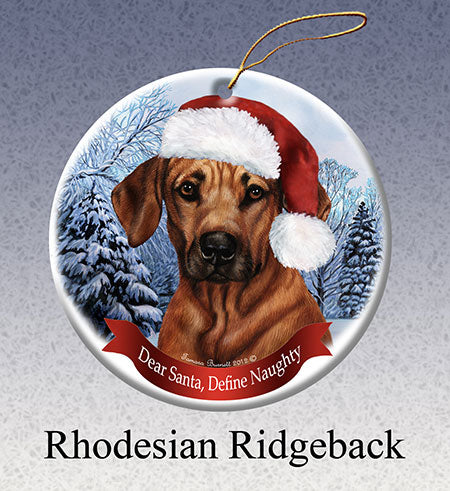 Rhodesian Ridgeback - Dear Santa, Define Naughty Christmas Ornament