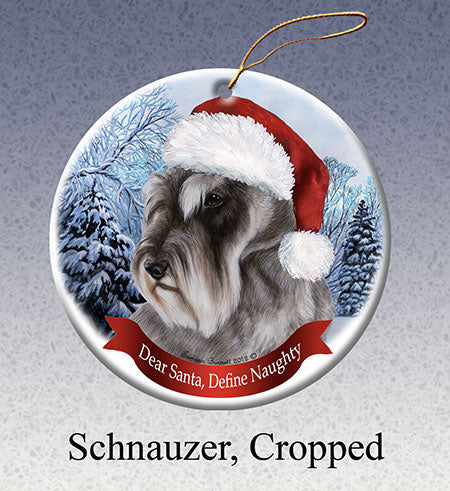 Schnauzer - Dear Santa, Define Naughty Christmas Ornament