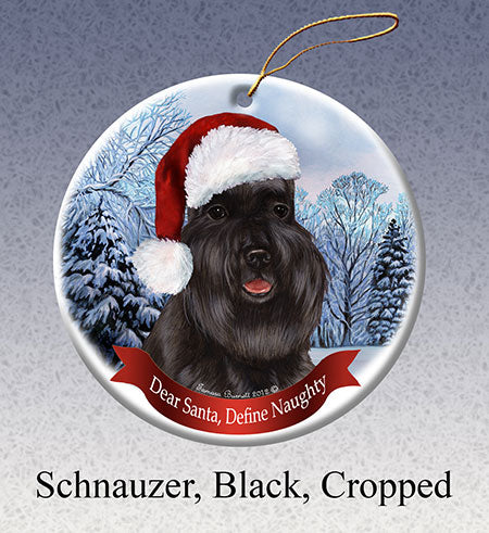 Schnauzer Cropped) Black Ornament