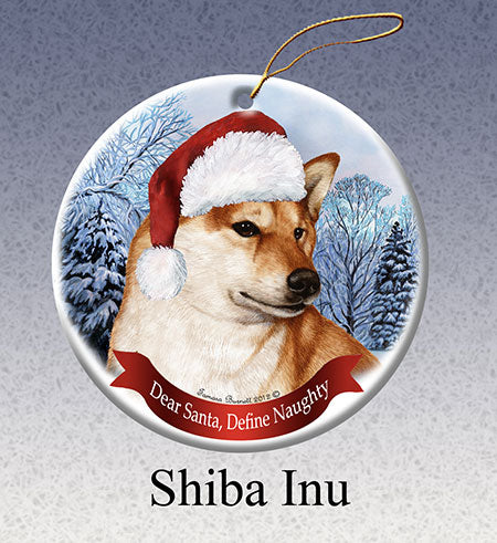 Shiba Inu - Dear Santa, Define Naughty Christmas Ornament