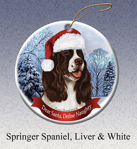 Springer Spaniel - Dear Santa, Define Naughty Christmas Ornament