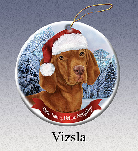 Vizsla - Dear Santa, Define Naughty Christmas Ornament