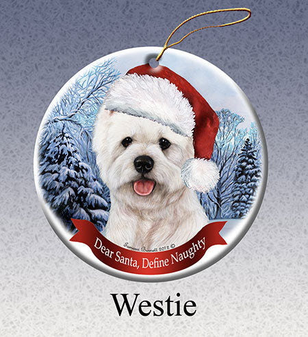 Westie - Dear Santa, Define Naughty Christmas Ornament