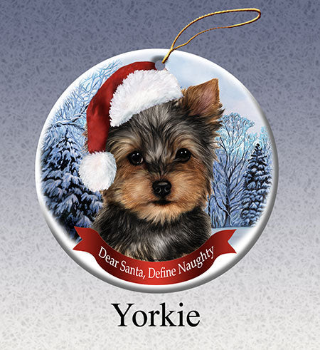 Yorkie - Dear Santa, Define Naughty Christmas Ornament