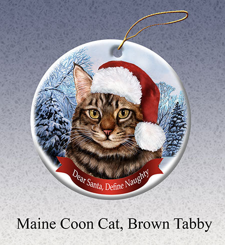 Maine Coon - Dear Santa, Define Naughty Christmas Ornament