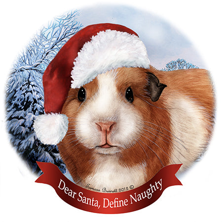 Guinea Pig American - Dear Santa, Define Naughty Christmas Ornament