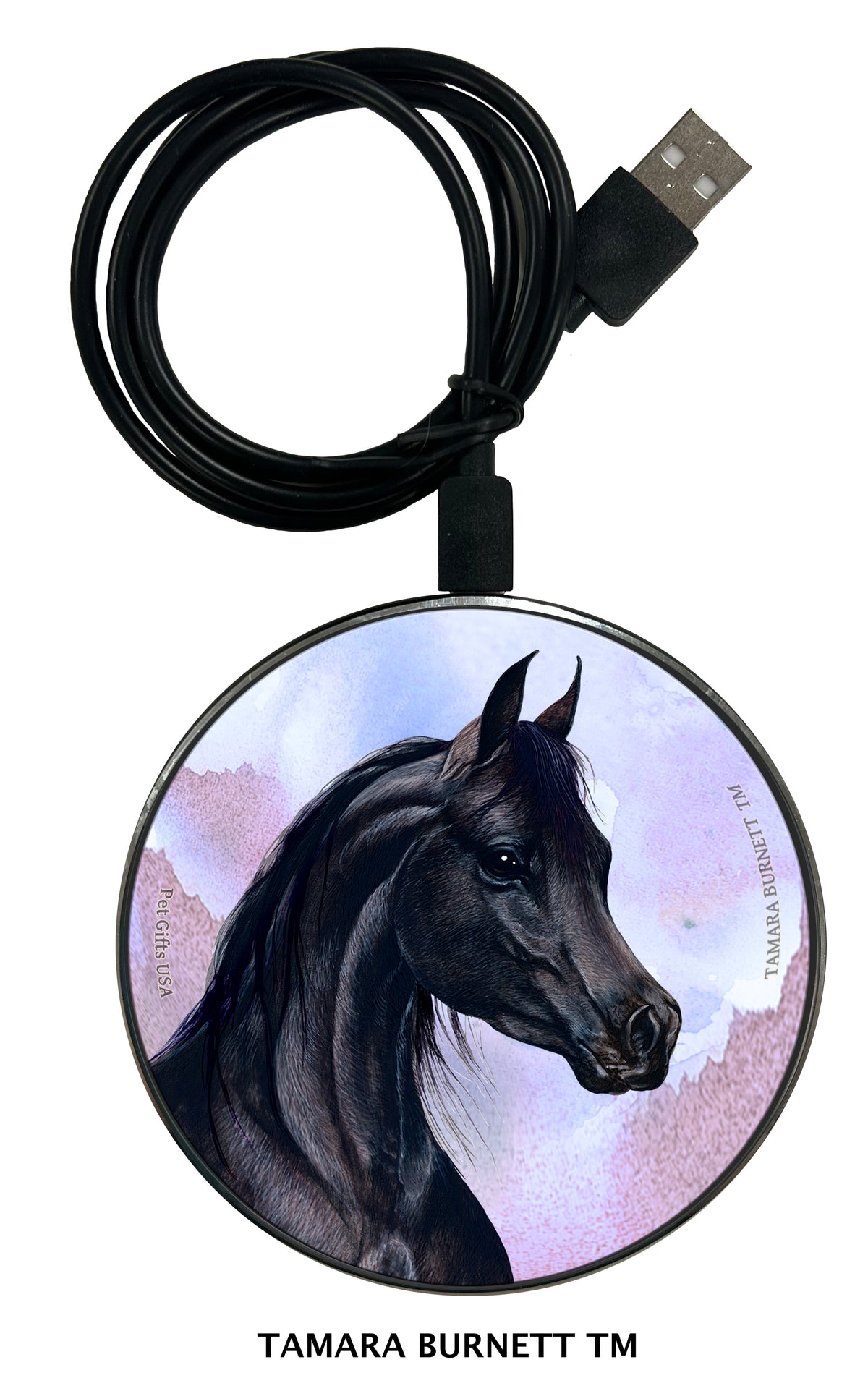 Arabian Horse Black Zoomies Wireless Charger