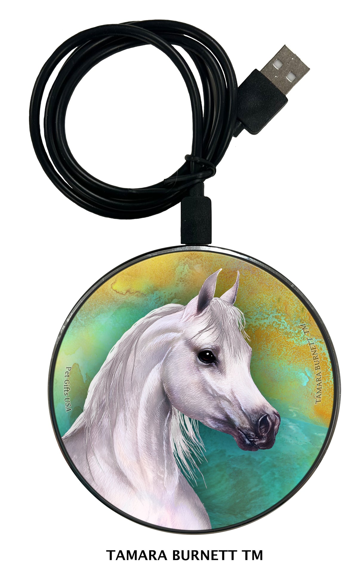 Arabian Horse Grey Zoomies Wireless Charger