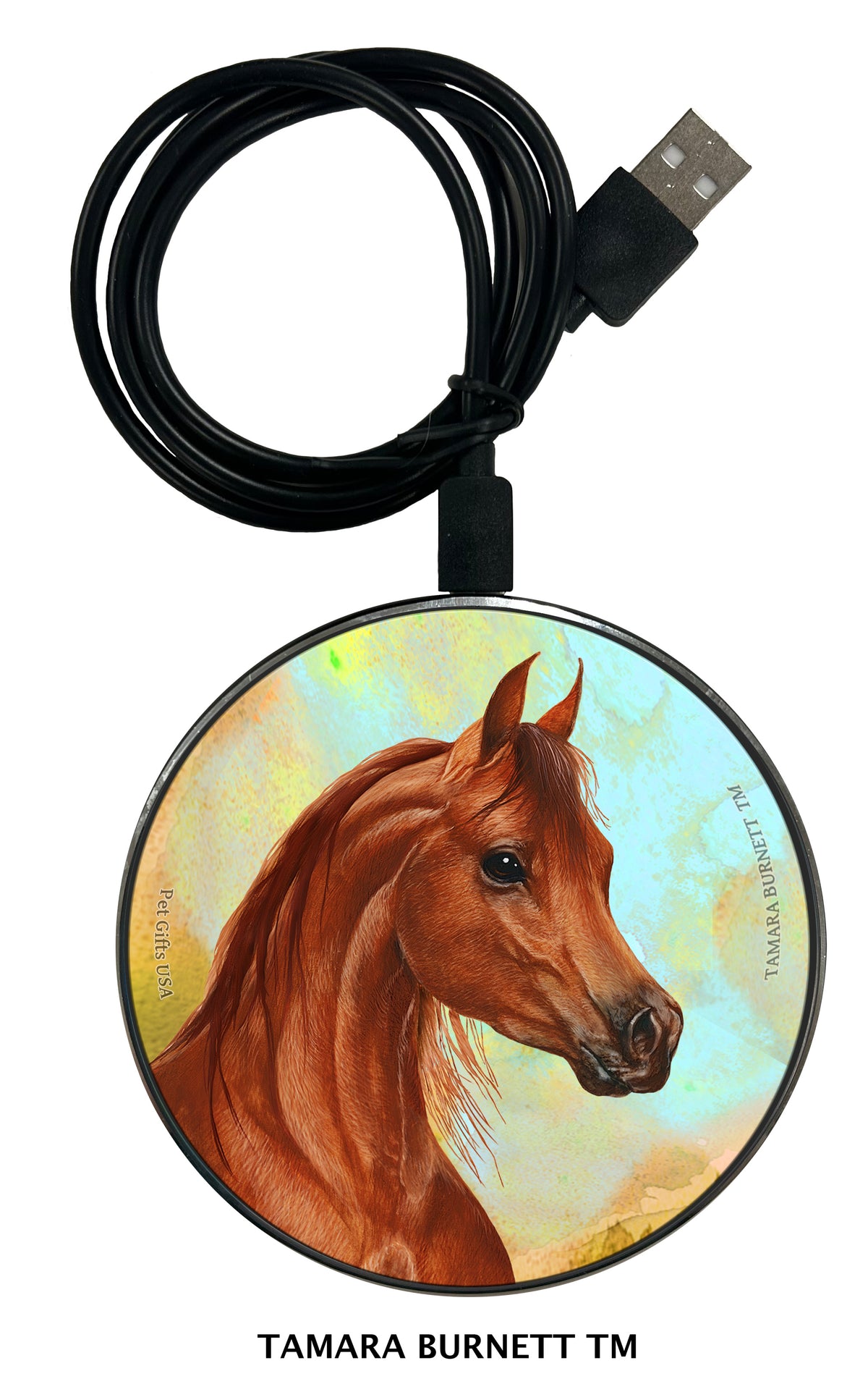 Arabian Horse Sorrel Zoomies Wireless Charger