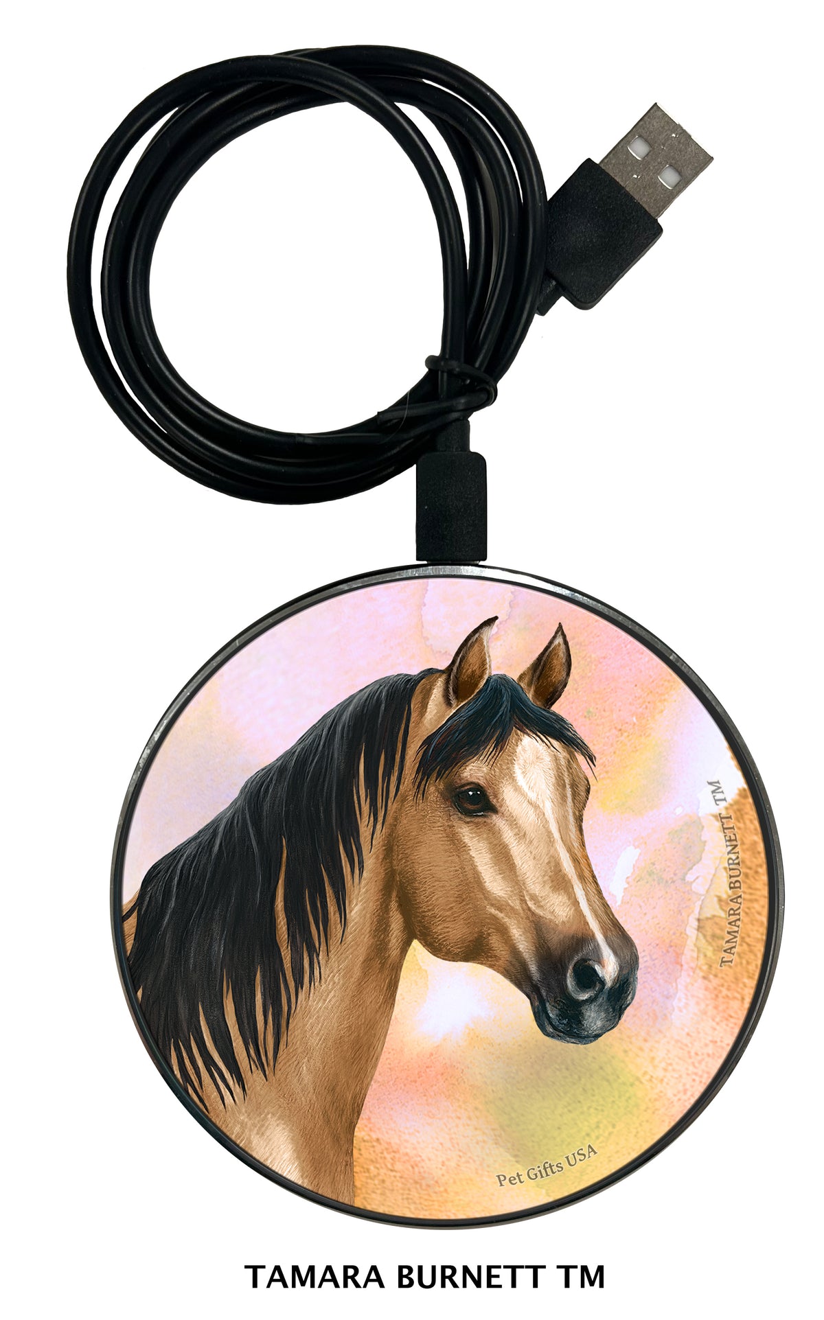 Quarter Horse Buckskin Zoomies Wireless Charger
