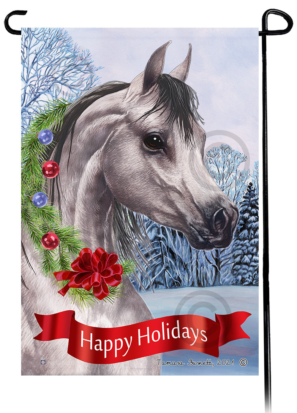 Arabian Horse Dear Santa, Define Naughty - Garden Flag