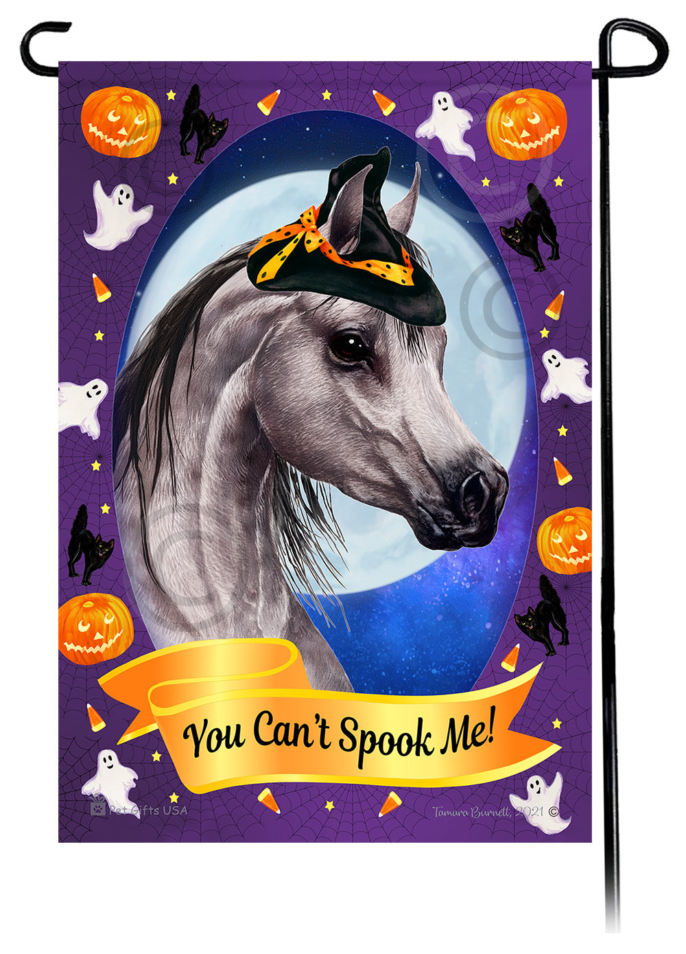 Arabian Horse Halloween Howls - Garden Flag
