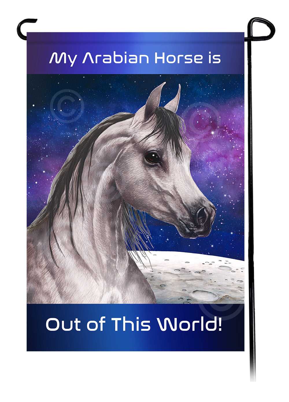 Arabian Horse Out Of This World - Garden Flag
