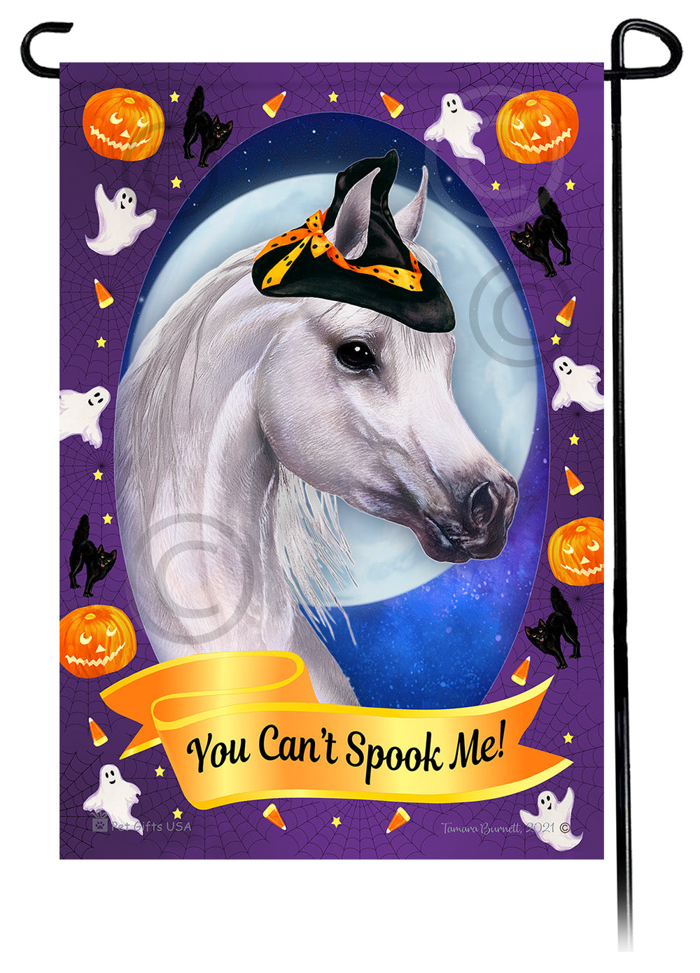 Arabian Horse Halloween Howls - Garden Flag