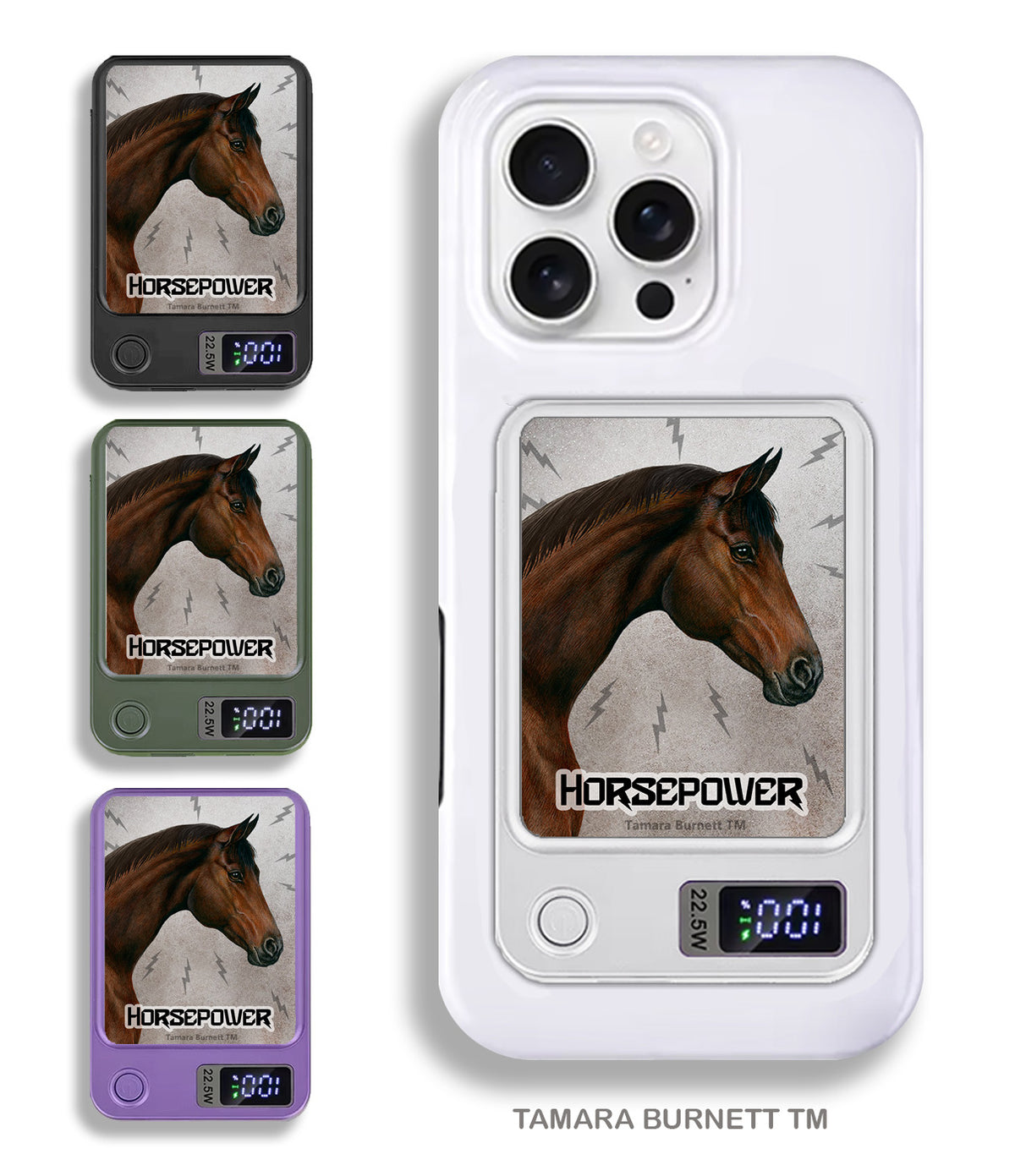 Dutch Warmblood Chestnut Short Mane Phone Bank Wireless Charger