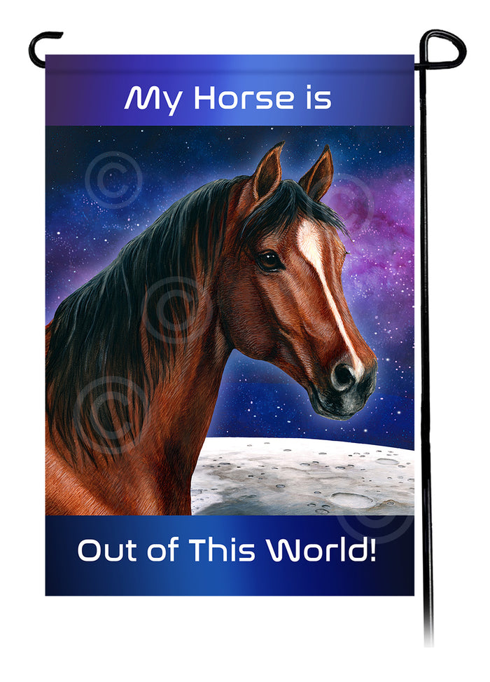 Quarter Horse Out Of This World Garden Flags