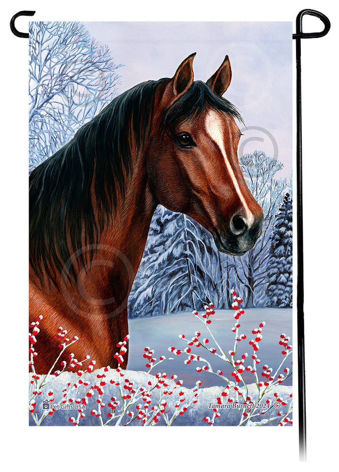 Quarter Horse Winterberries Garden Flags