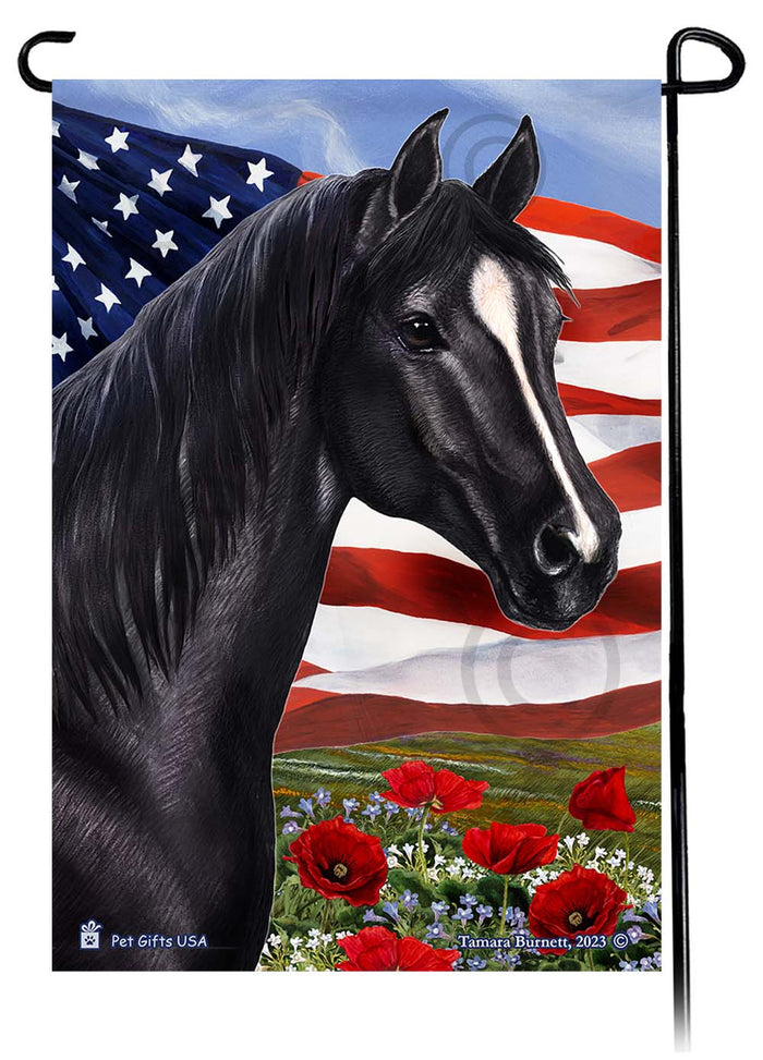 Appaloosa Horse Patriotic Flowers Garden Flags