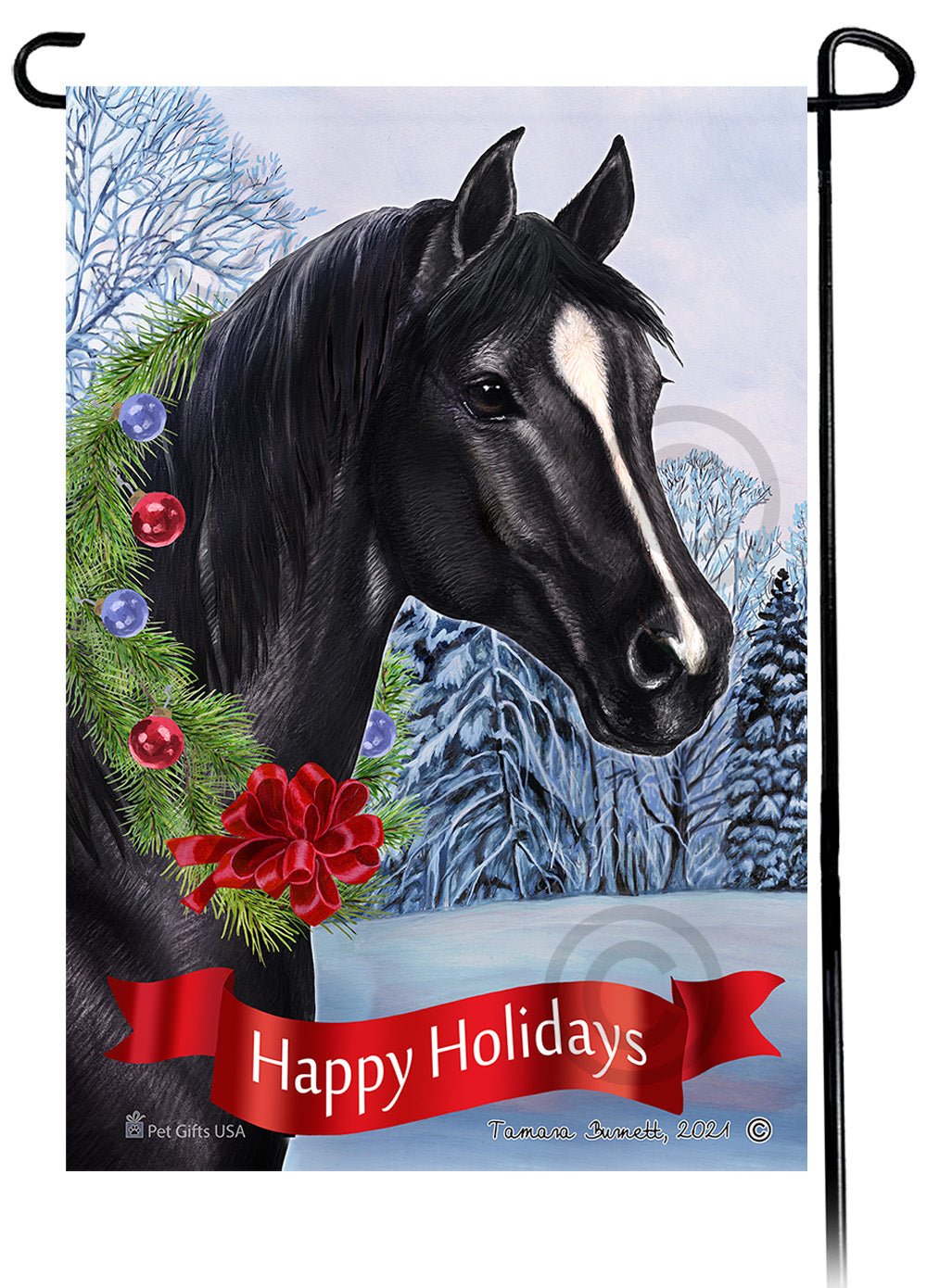 Quarter Horse Dear Santa, Define Naughty - Garden Flag