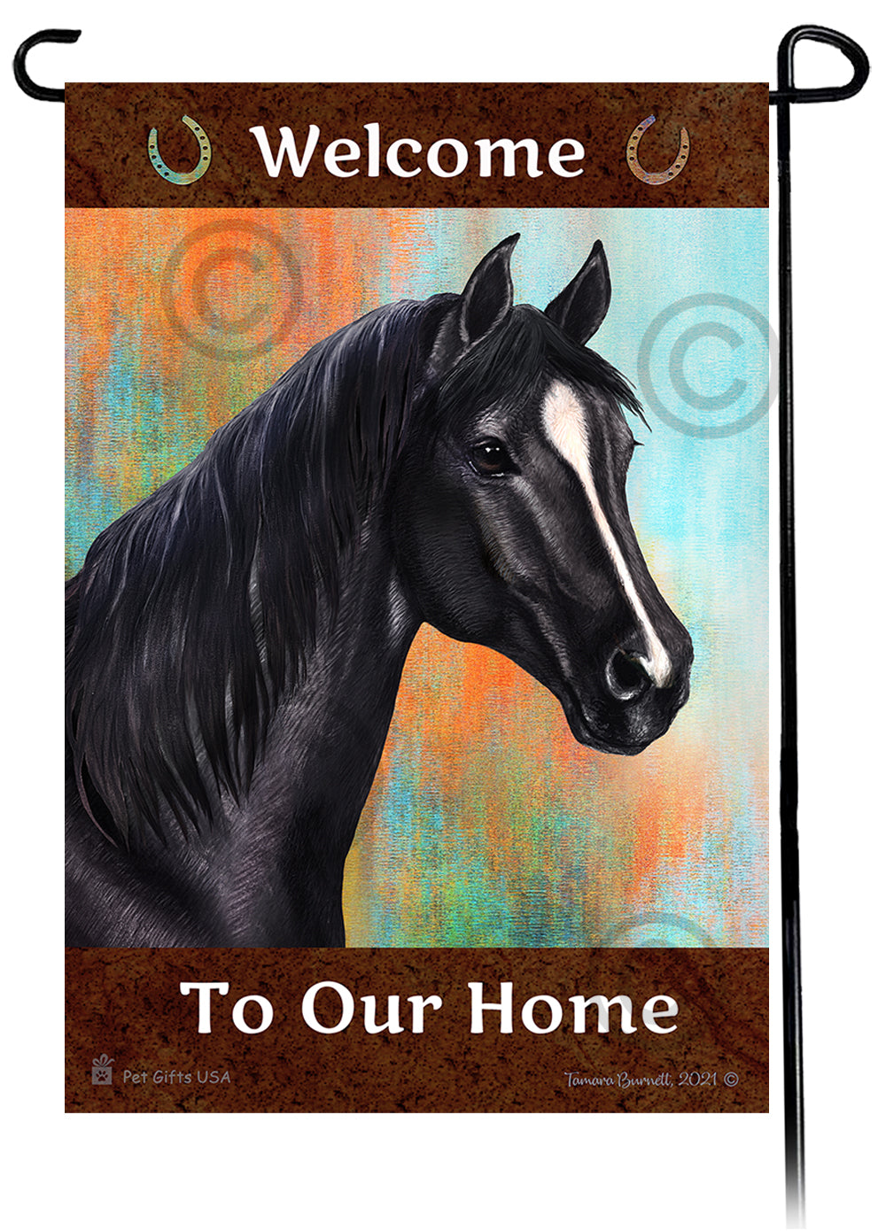 Quarter Horse Welcome To Our Home - Garden Flag