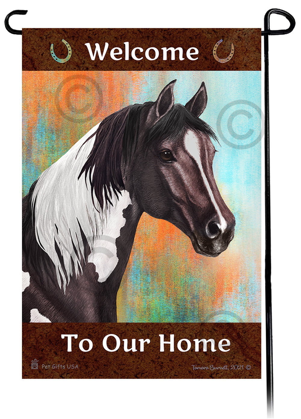 Quarter Horse Welcome To Our Home - Garden Flag