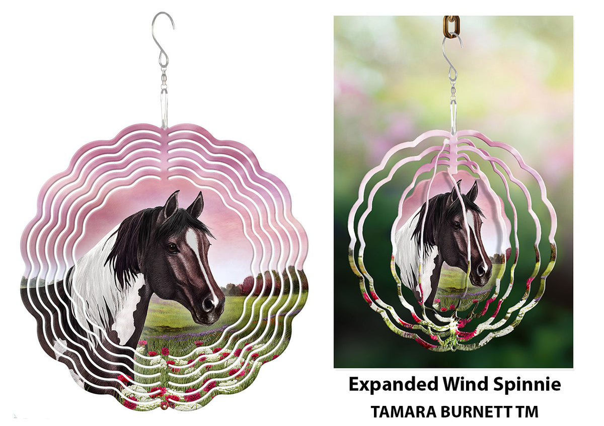 Quarter Horse Brown Paint Wind Spinner