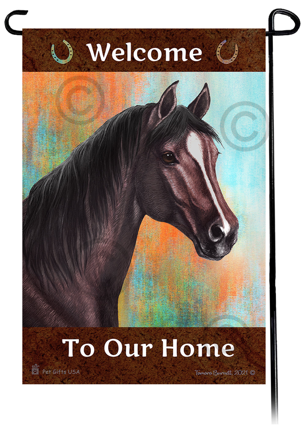 Quarter Horse Welcome To Our Home - Garden Flag