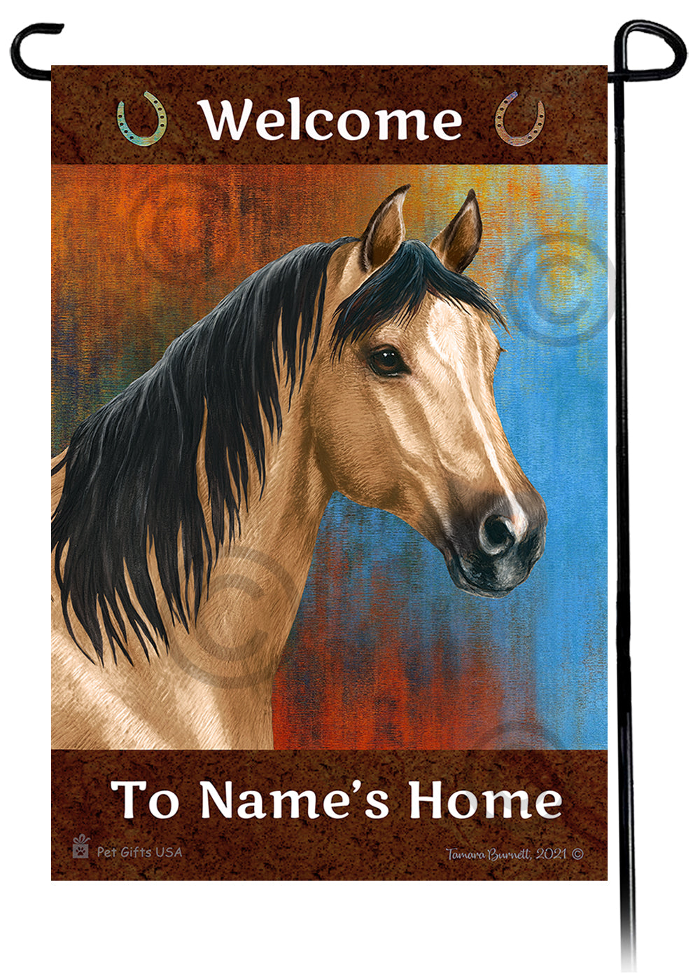 Quarter Horse Welcome To Our Home - Garden Flag