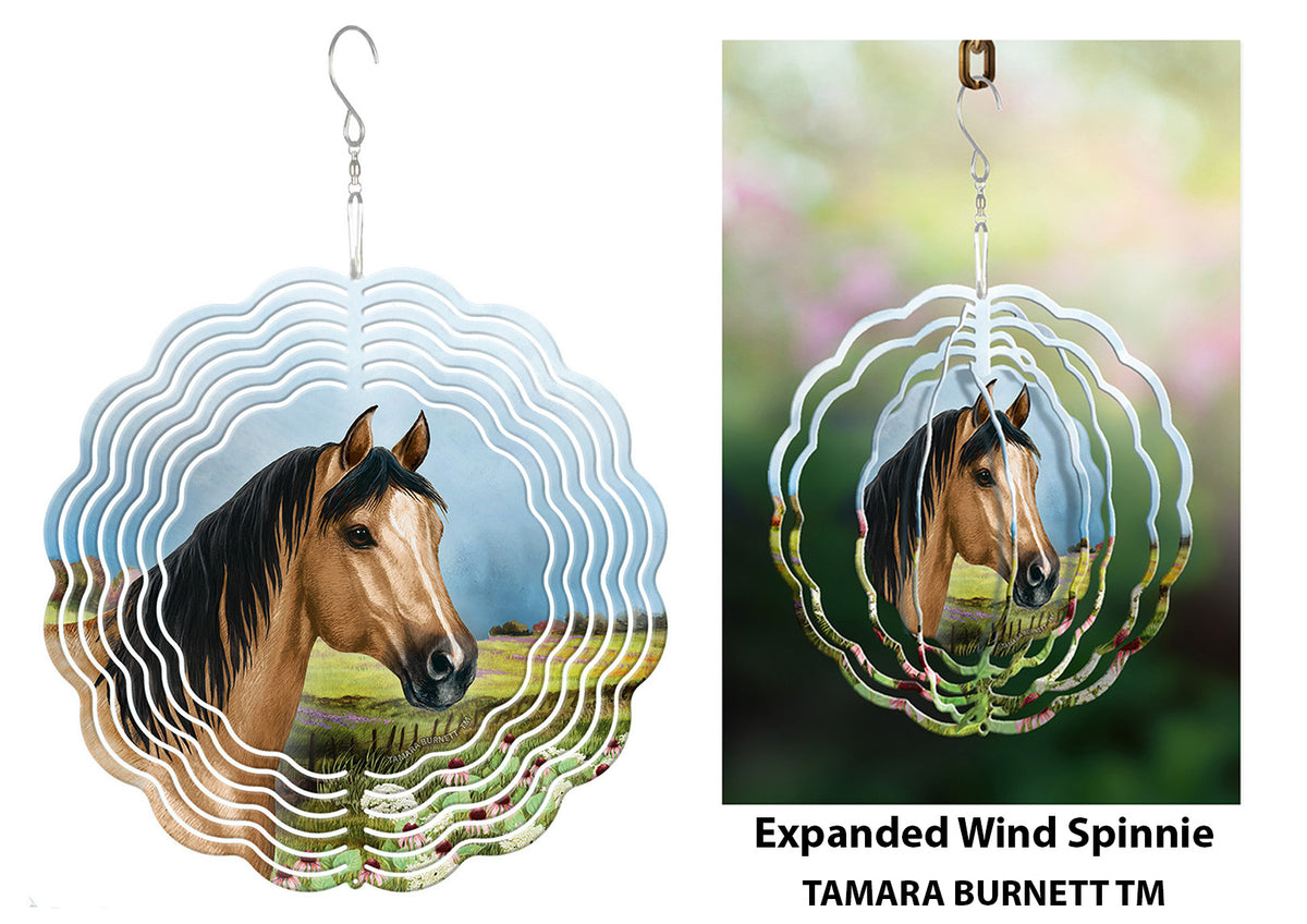 Quarter Horse Buckskin Wind Spinner