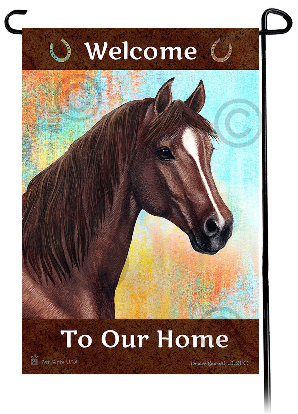 Quarter Horse Welcome To Our Home - Garden Flag