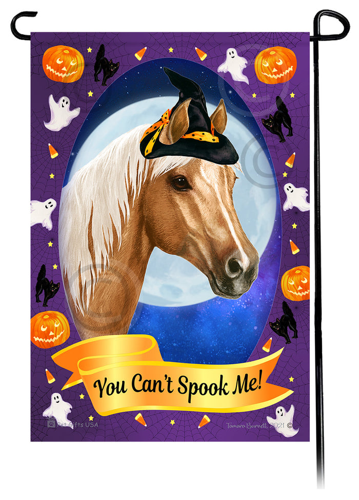 Palomino Horse Halloween Howls Garden Flags