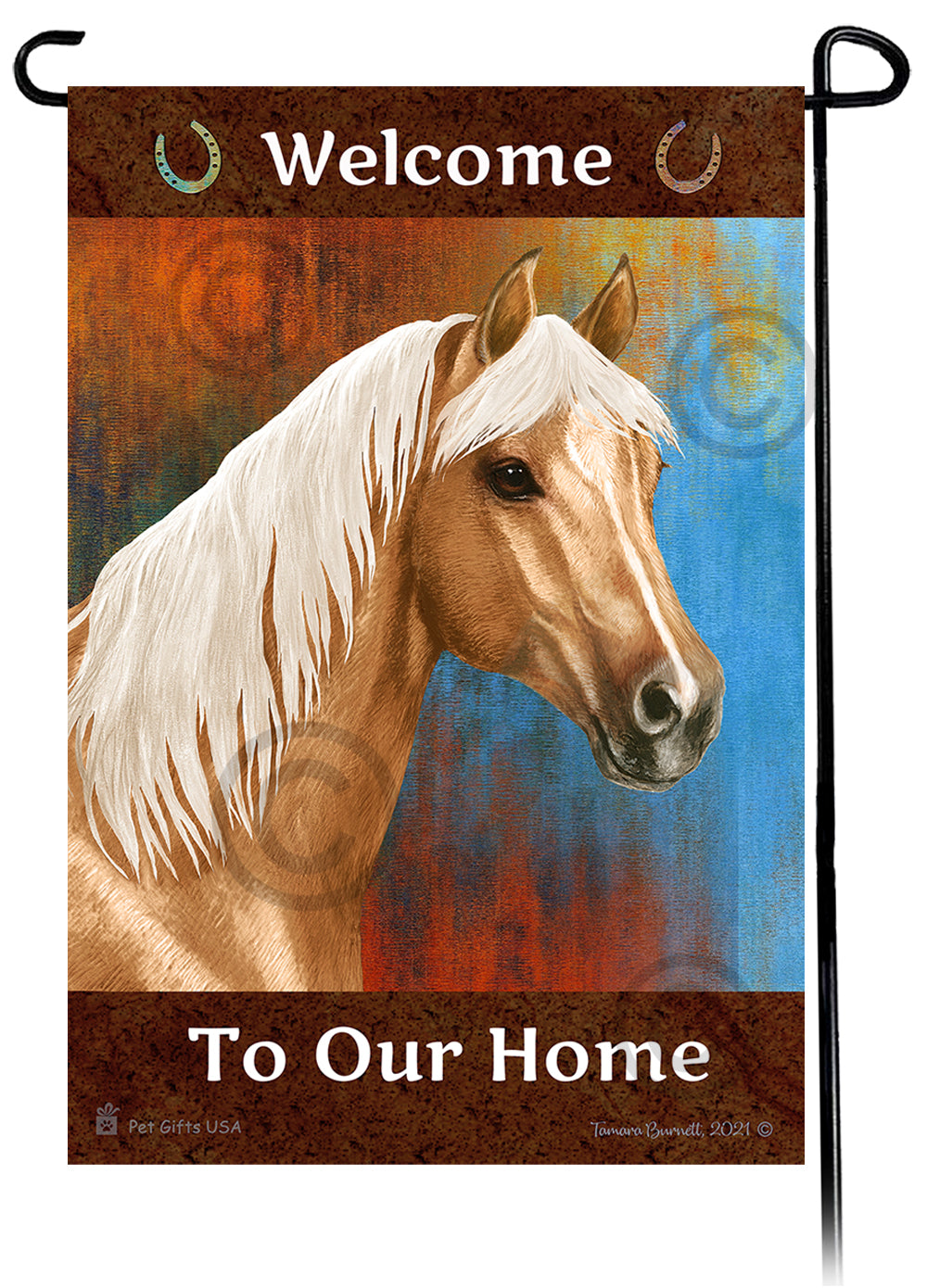 Quarter Horse Welcome To Our Home - Garden Flag