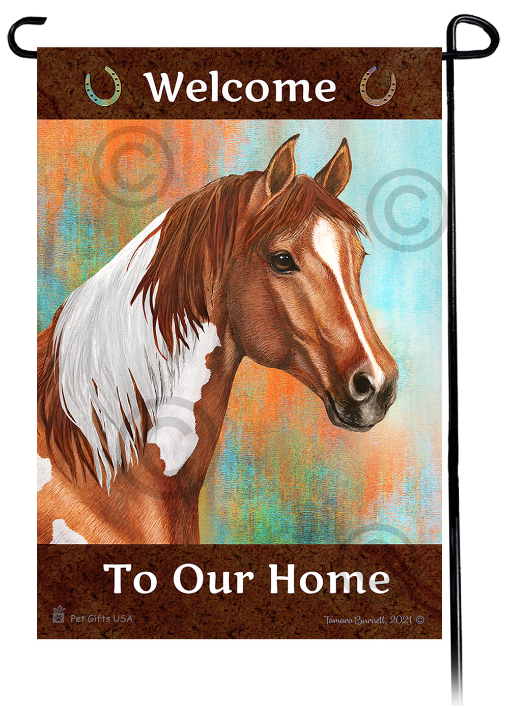 Quarter Horse Welcome To Our Home - Garden Flag