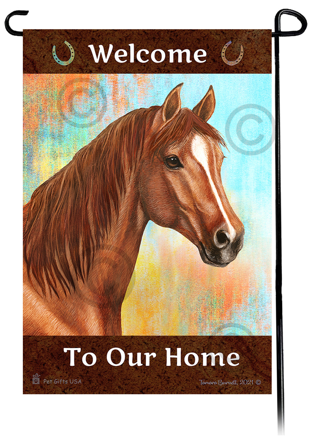 Quarter Horse Welcome To Our Home - Garden Flag