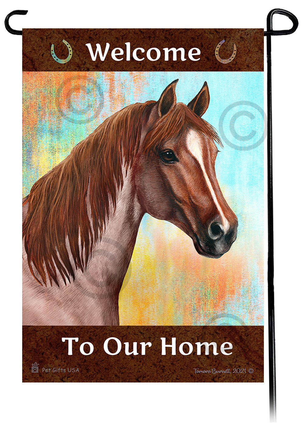 Quarter Horse Welcome To Our Home - Garden Flag