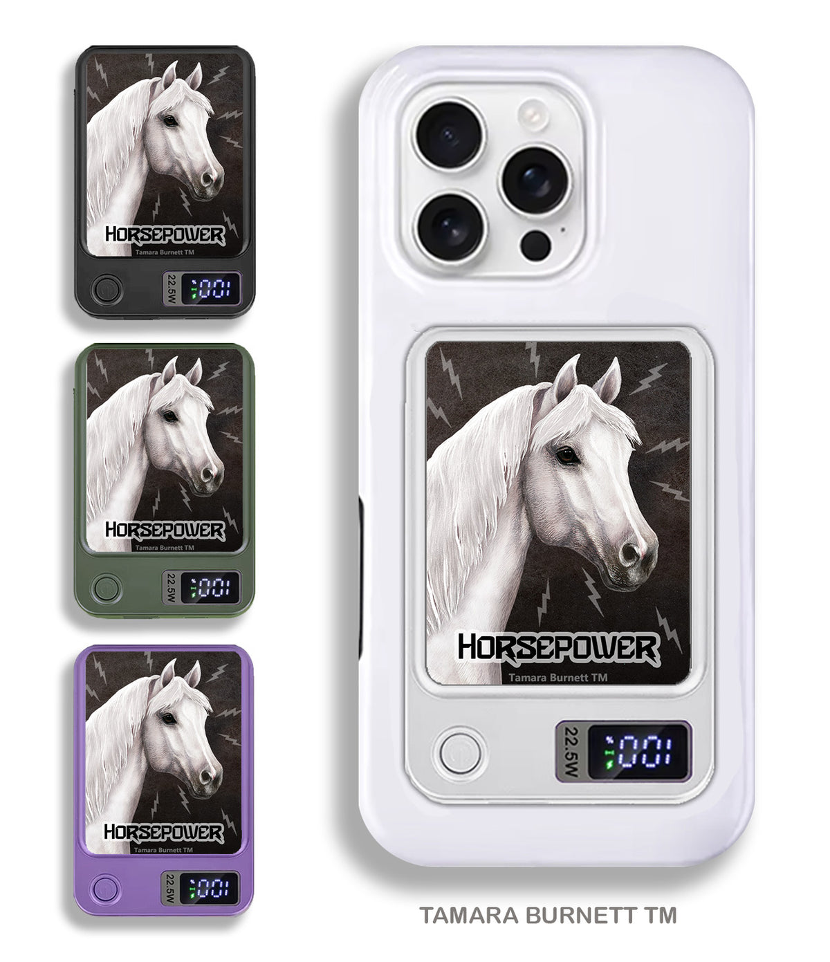 Quarter Horse White Phone Bank Wireless Charger