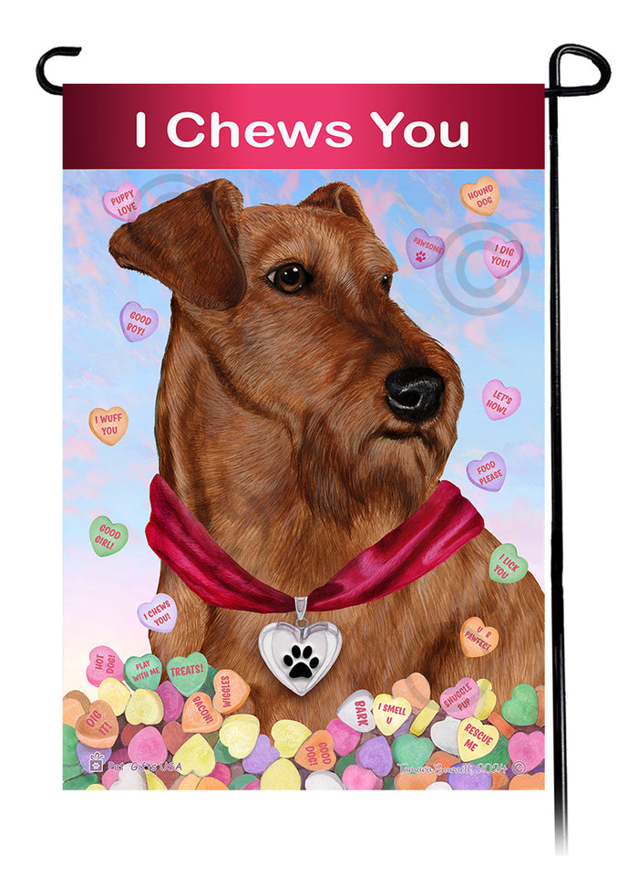 Irish Terrier Valentine Sweetheart Garden Flags