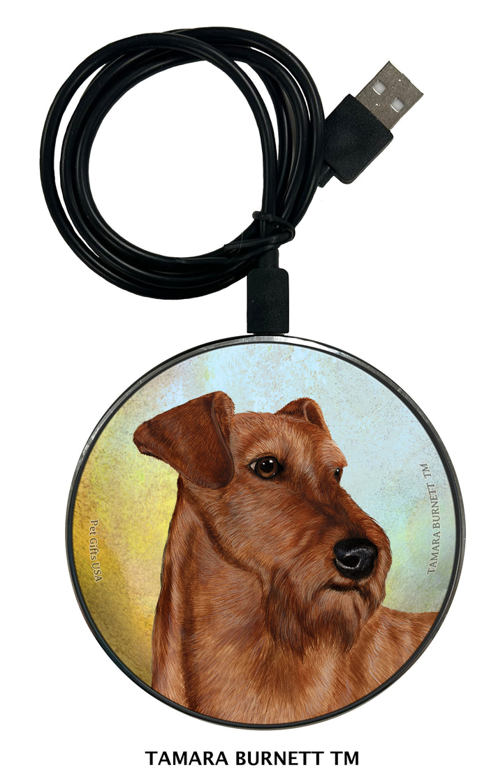 Irish Terrier Wheaten Zoomies Wireless Charger