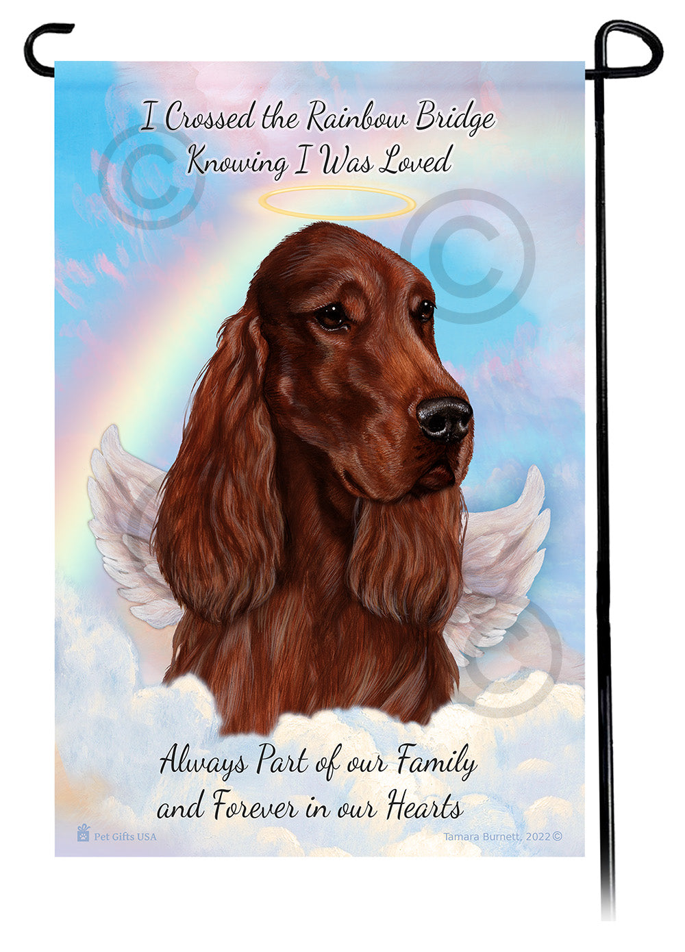 Irish Setter Memorial Garden Flags