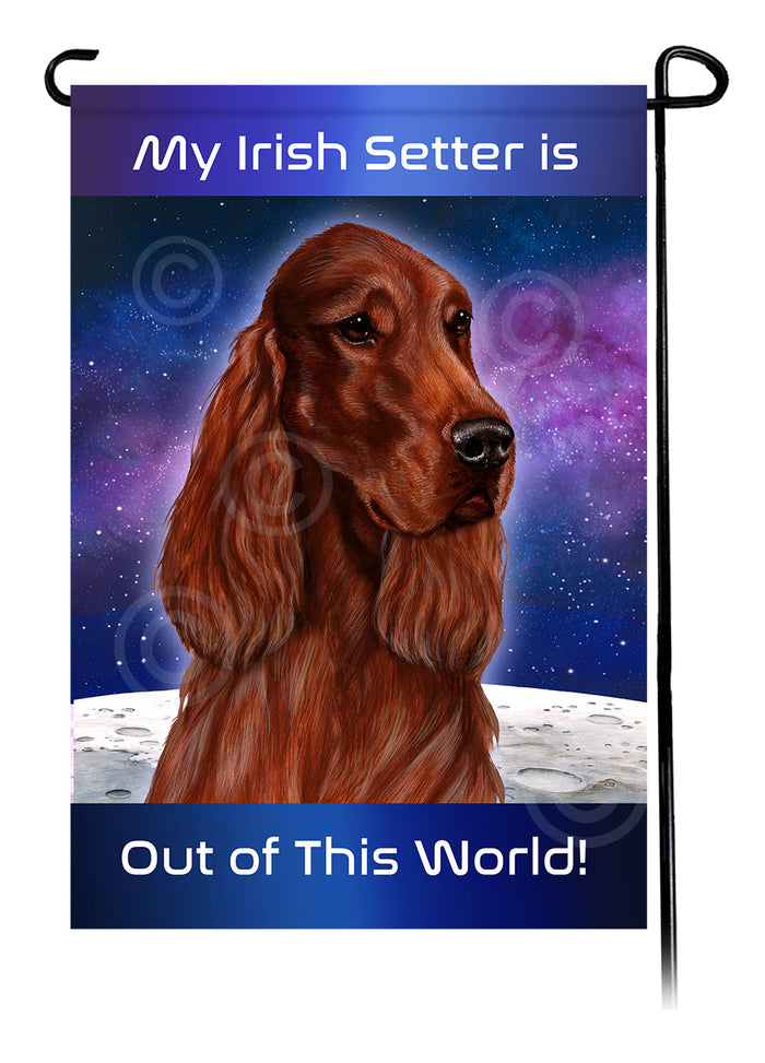Irish Setter Out Of This World Garden Flags
