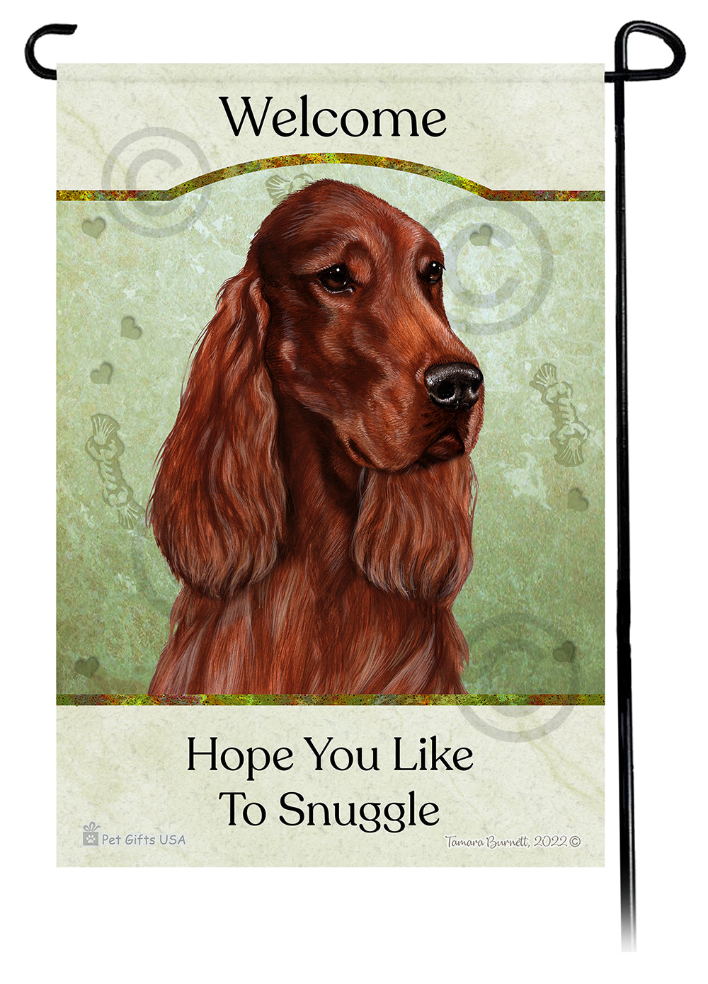 Irish Setter Hope You Like To Snuggle Garden Flags