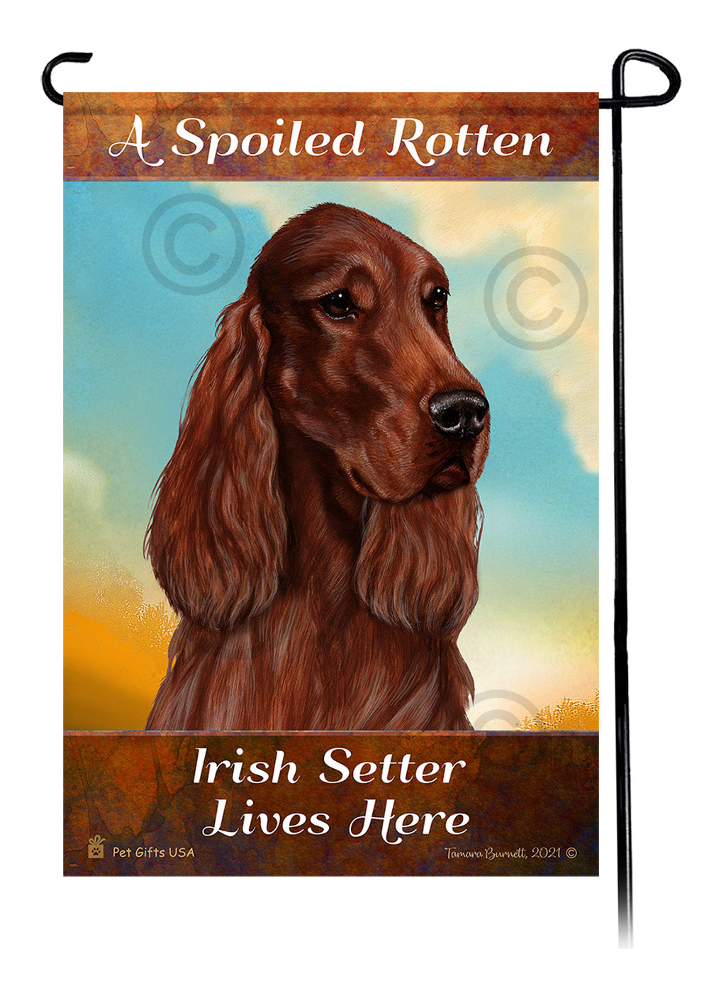 English Setter Spoiled Rotten - Garden Flag