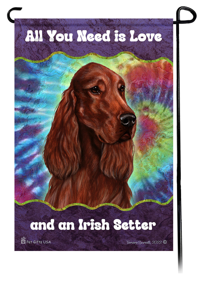 Irish Setter All You Need Is Love Garden Flags
